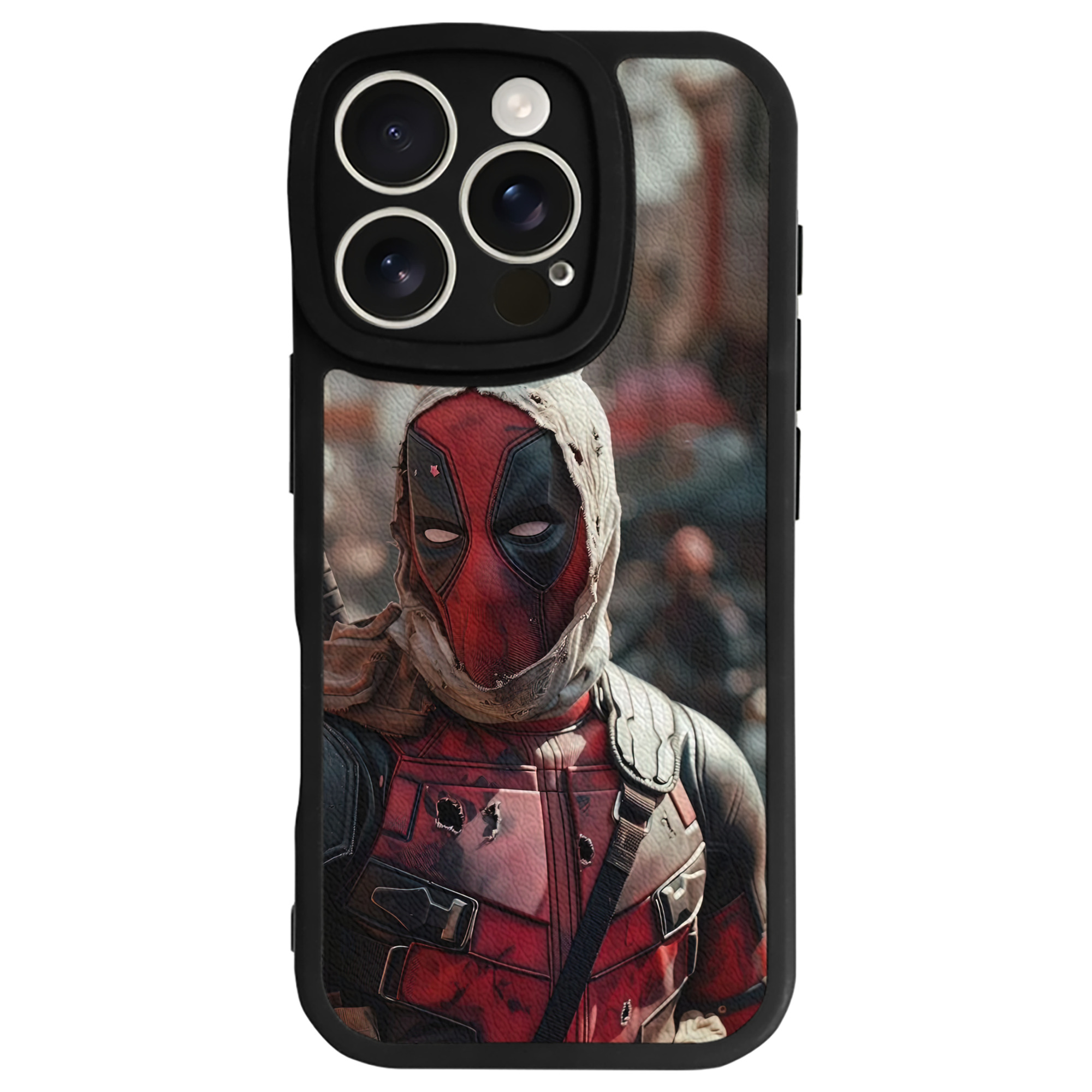 （画像用） Deadpool デッドプール 【iPhone 16シリーズ対応】シリコンスマホケース（レザー調） 材質：シリコン